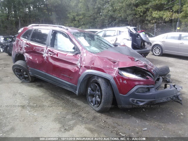 1C4PJMBS0HW564192 - 2017 JEEP CHEROKEE TRAILHAWK RED photo 1
