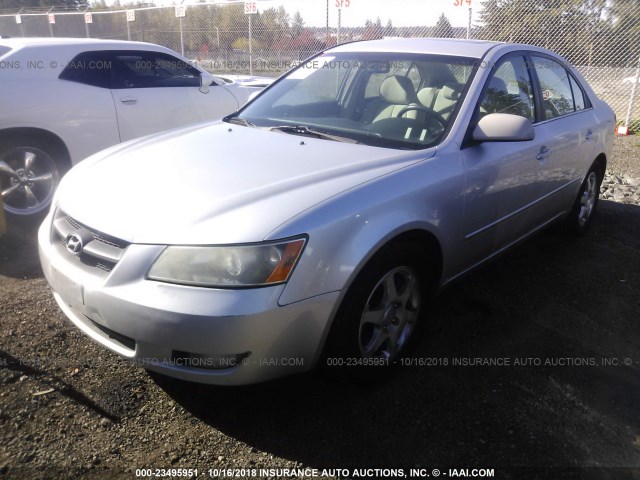 5NPEU46F36H026911 - 2006 HYUNDAI SONATA GLS/LX SILVER photo 2