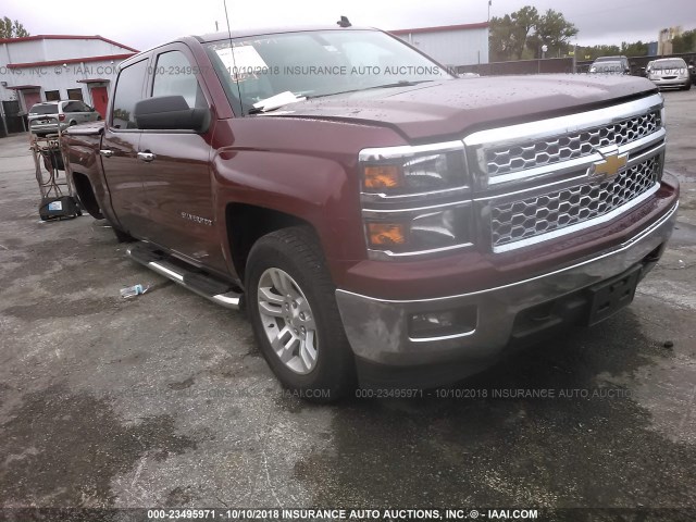 3GCUKREH6EG218672 - 2014 CHEVROLET SILVERADO K1500 LT MAROON photo 1