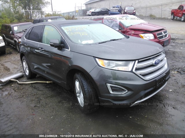 2FMPK4J85JBB52601 - 2018 FORD EDGE SEL GRAY photo 1