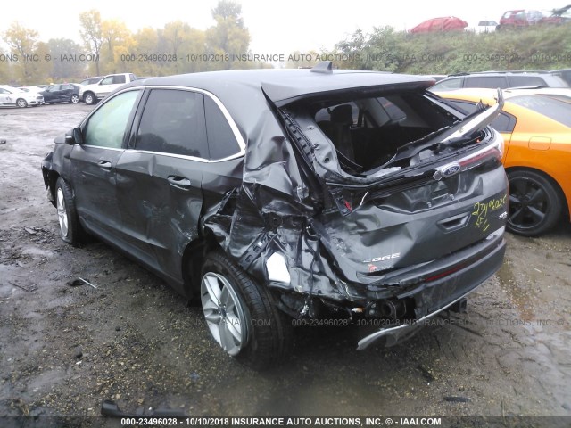 2FMPK4J85JBB52601 - 2018 FORD EDGE SEL GRAY photo 3