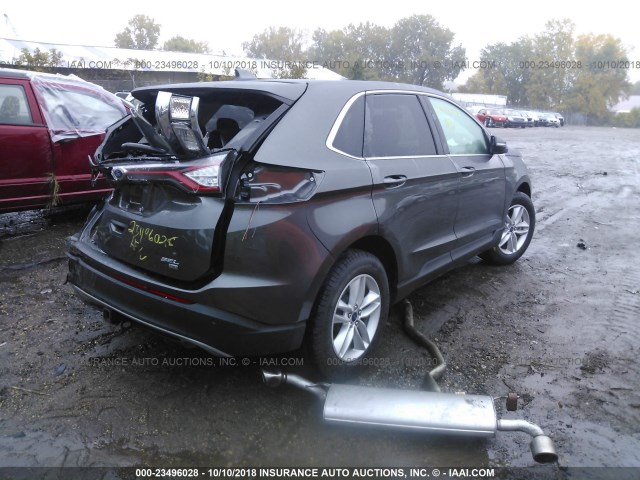 2FMPK4J85JBB52601 - 2018 FORD EDGE SEL GRAY photo 4