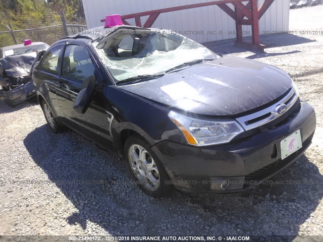 1FAHP33N78W241771 - 2008 FORD FOCUS BLACK photo 1