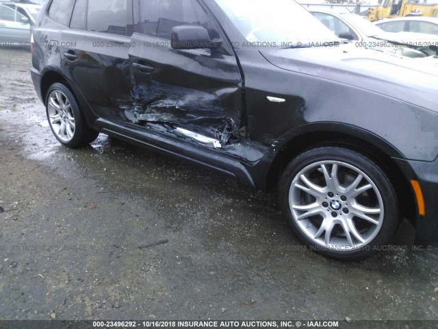 WBXPC93469WJ24425 - 2009 BMW X3 XDRIVE30I BLACK photo 6