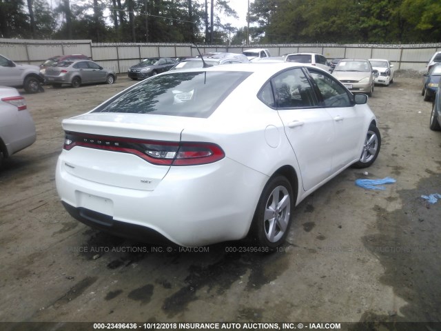 1C3CDFBB4GD591492 - 2016 DODGE DART SXT WHITE photo 4