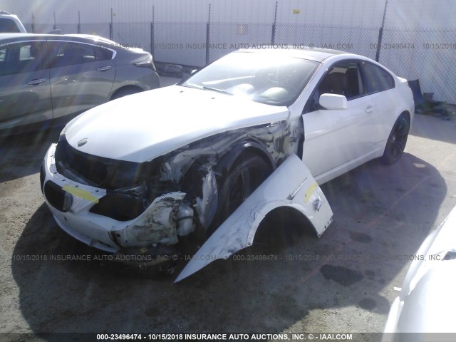 WBAEH13446CR46111 - 2006 BMW 650 I WHITE photo 2