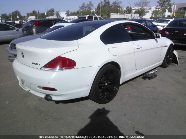 WBAEH13446CR46111 - 2006 BMW 650 I WHITE photo 4