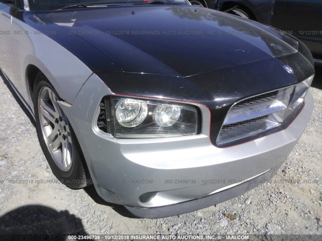 2B3KA53H46H363900 - 2006 DODGE CHARGER R/T SILVER photo 6