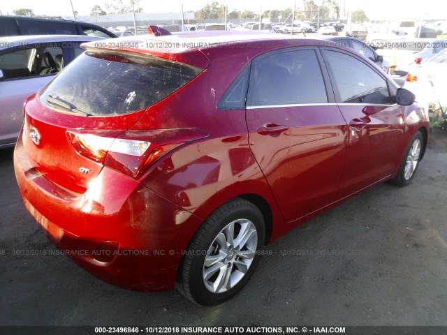 KMHD35LE3DU081163 - 2013 HYUNDAI ELANTRA GT RED photo 4