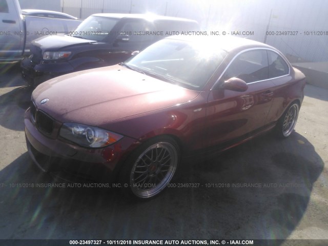 WBAUC73578VF22289 - 2008 BMW 135 I ORANGE photo 2