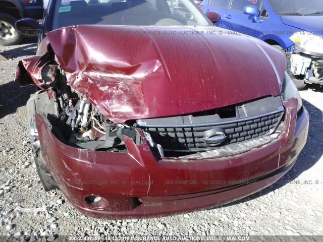 1N4AL11E06N400640 - 2006 NISSAN ALTIMA S/SL RED photo 6