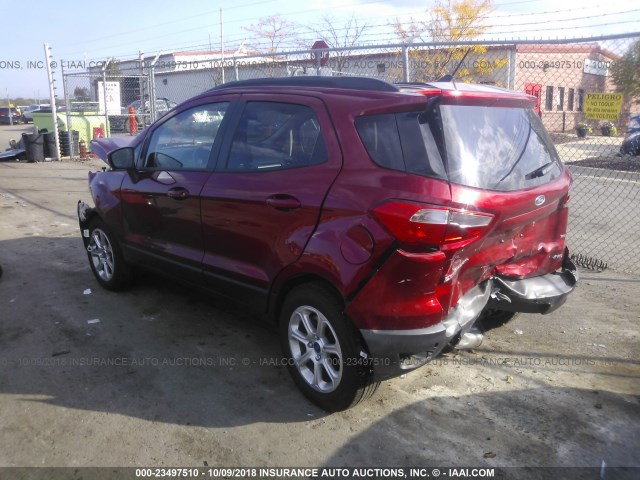 MAJ6P1UL5JC199682 - 2018 FORD ECOSPORT SE RED photo 3