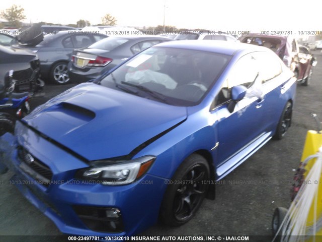 JF1VA1G68F9805502 - 2015 SUBARU WRX LIMITED BLUE photo 2