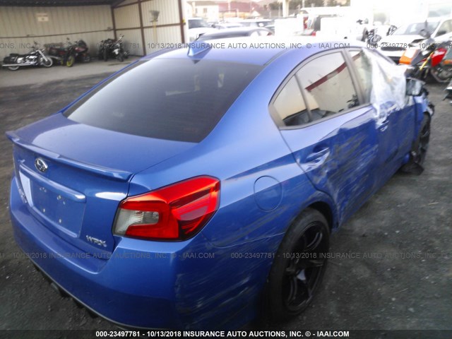 JF1VA1G68F9805502 - 2015 SUBARU WRX LIMITED BLUE photo 4