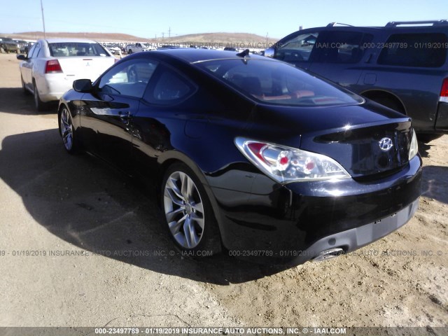 KMHHT6KD4DU088378 - 2013 HYUNDAI GENESIS COUPE 2.0T BLACK photo 3