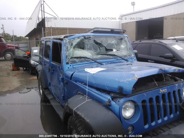 1C4BJWDGXGL224577 - 2016 JEEP WRANGLER UNLIMITE SPORT BLUE photo 6