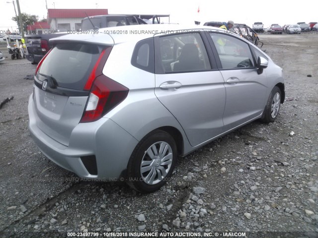 JHMGK5H52GX036939 - 2016 HONDA FIT LX SILVER photo 4