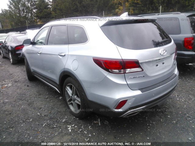 KM8SRDHF4JU270353 - 2018 HYUNDAI SANTA FE SE/LIMITED SILVER photo 3