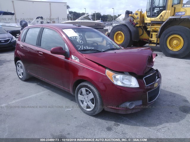 KL1TD6DE4AB109827 - 2010 CHEVROLET AVEO LS/LT BURGUNDY photo 1