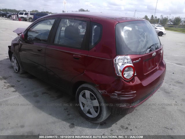 KL1TD6DE4AB109827 - 2010 CHEVROLET AVEO LS/LT BURGUNDY photo 3