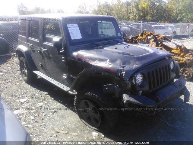 1C4BJWFG1JL813666 - 2018 JEEP WRANGLER UNLIMITE RUBICON GRAY photo 1