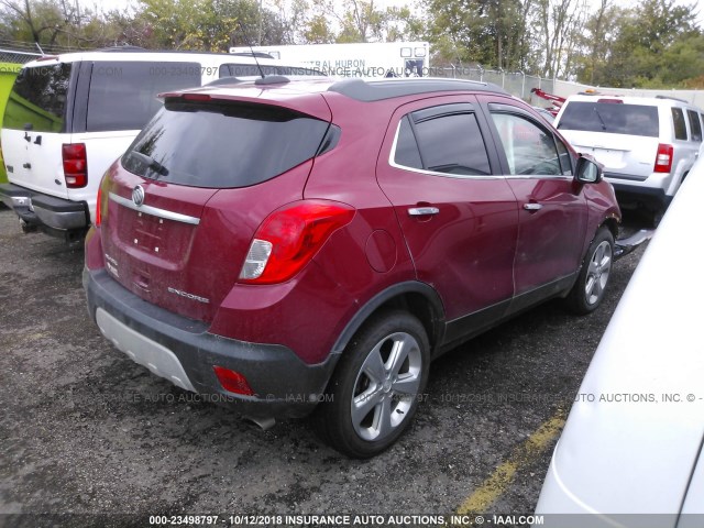 KL4CJASB3GB651257 - 2016 BUICK ENCORE BURGUNDY photo 4