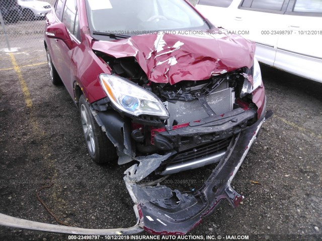 KL4CJASB3GB651257 - 2016 BUICK ENCORE BURGUNDY photo 6