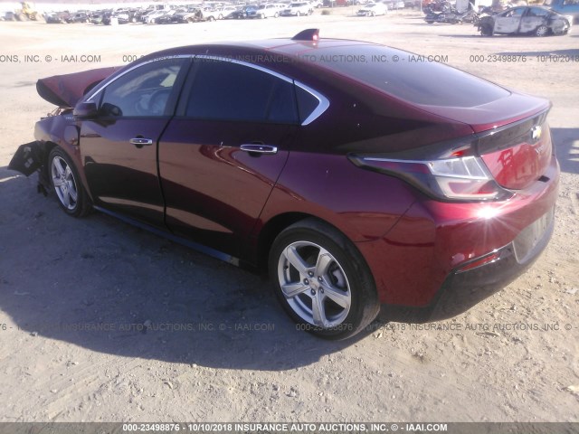 1G1RC6S59HU108933 - 2017 CHEVROLET VOLT LT RED photo 3