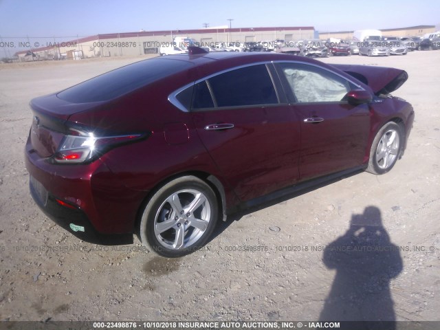 1G1RC6S59HU108933 - 2017 CHEVROLET VOLT LT RED photo 4