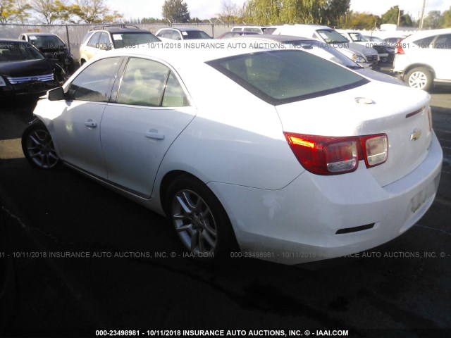 1G11D5RR2DF116061 - 2013 CHEVROLET MALIBU 1LT WHITE photo 3