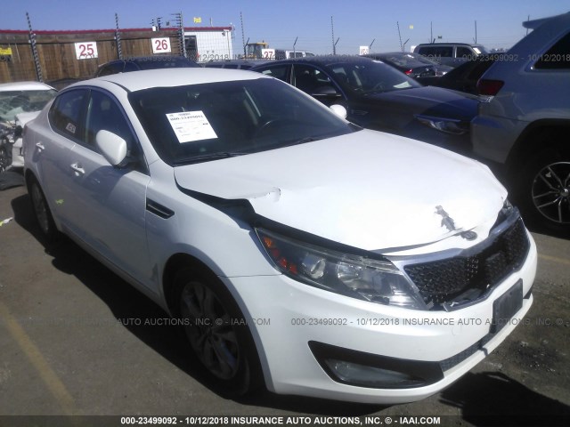 KNAGN4A78B5076152 - 2011 KIA OPTIMA EX/SX WHITE photo 1