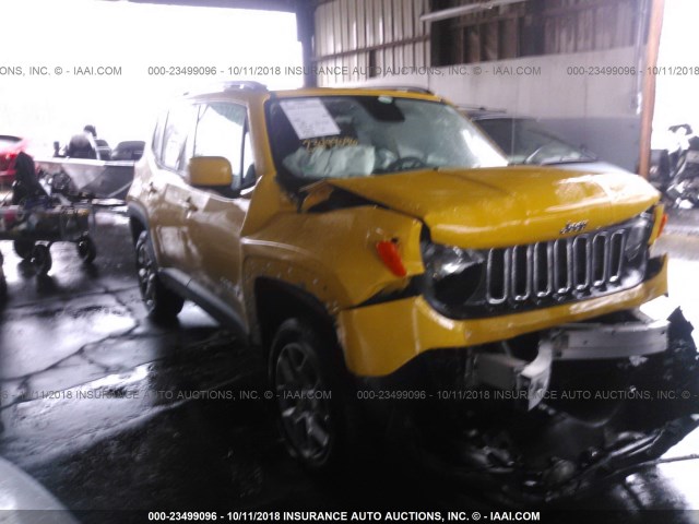 ZACCJBBT1FPC16391 - 2015 JEEP RENEGADE LATITUDE YELLOW photo 1