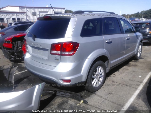 3C4PDCBG5ET127108 - 2014 DODGE JOURNEY SXT SILVER photo 4