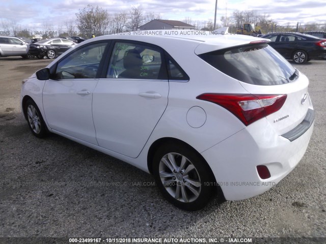 KMHD35LEXDU151855 - 2013 HYUNDAI ELANTRA GT WHITE photo 3