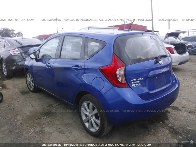 3N1CE2CPXFL445475 - 2015 NISSAN VERSA NOTE S/S PLUS/SV/SL/SR BLUE photo 3