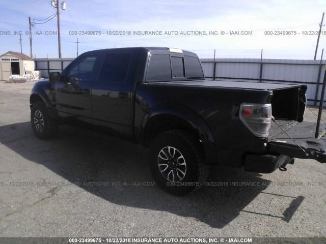 1FTFW1R64EFA62009 - 2014 FORD F150 SVT RAPTOR BLACK photo 3