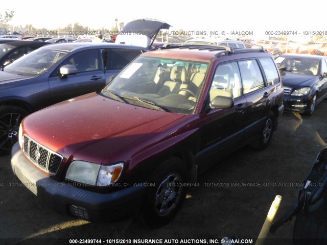 JF1SF63582G705579 - 2002 SUBARU FORESTER L RED photo 2