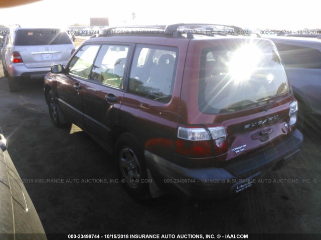 JF1SF63582G705579 - 2002 SUBARU FORESTER L RED photo 3