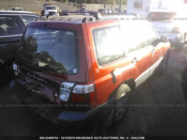 JF1SF63582G705579 - 2002 SUBARU FORESTER L RED photo 4