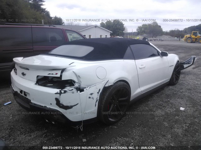 2G1FL3DP3E9801053 - 2014 CHEVROLET CAMARO ZL1 白色 照片 4
