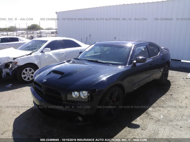 2B3LA73W87H839100 - 2007 DODGE CHARGER SRT-8 BLACK photo 2