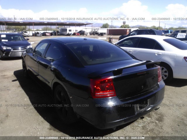 2B3LA73W87H839100 - 2007 DODGE CHARGER SRT-8 BLACK photo 3