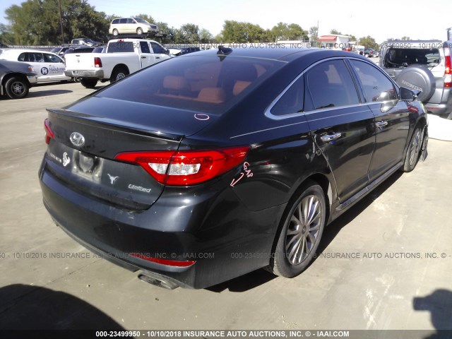 5NPE34AF8FH012934 - 2015 HYUNDAI SONATA SPORT/LIMITED BLACK photo 4