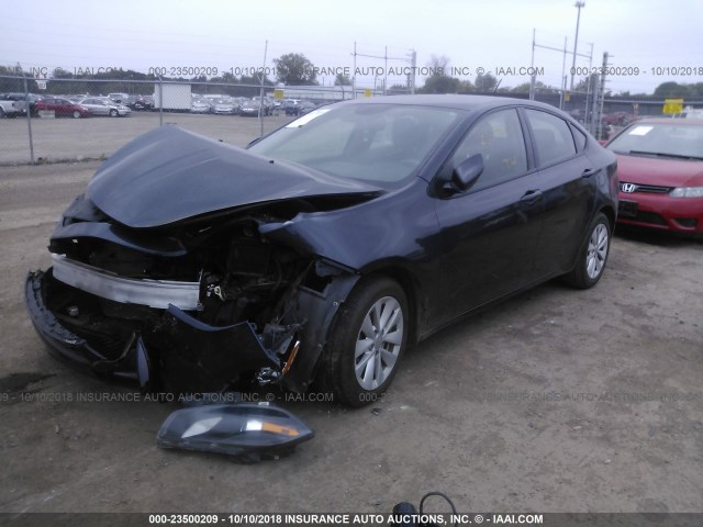 1C3CDFBB1ED890967 - 2014 DODGE DART SXT Navy photo 2