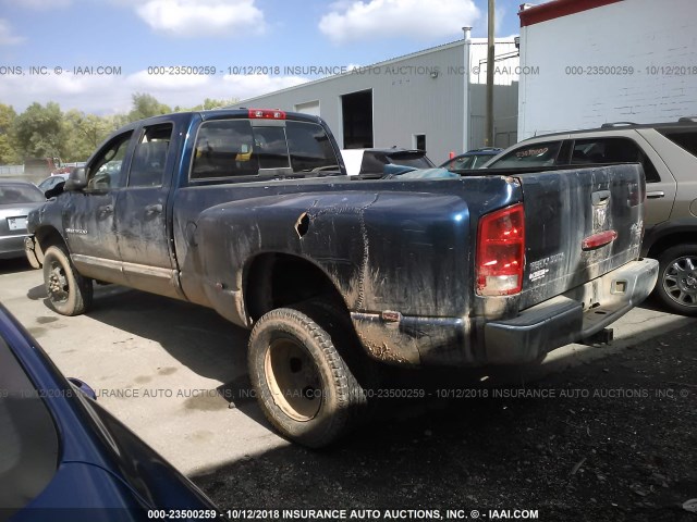 3D7MS48C55G730903 - 2005 DODGE RAM 3500 ST/SLT BLUE photo 3