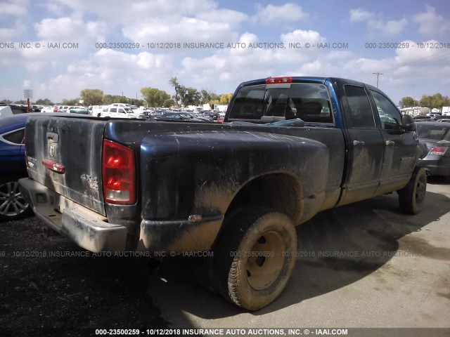 3D7MS48C55G730903 - 2005 DODGE RAM 3500 ST/SLT BLUE photo 4