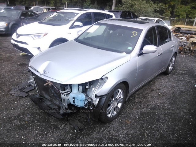 KMHGC4DE2AU086503 - 2010 HYUNDAI GENESIS 3.8L SILVER photo 2