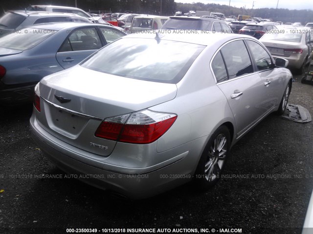 KMHGC4DE2AU086503 - 2010 HYUNDAI GENESIS 3.8L SILVER photo 4