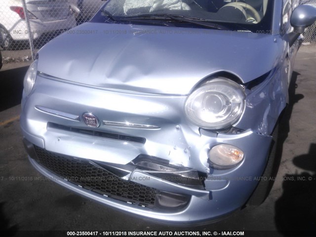 3C3CFFARXET276180 - 2014 FIAT 500 POP Light Blue photo 6