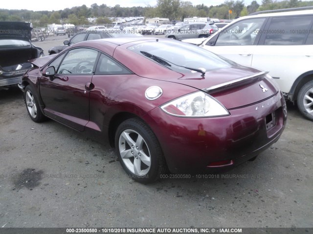 4A3AK24F76E048208 - 2006 MITSUBISHI ECLIPSE GS MAROON photo 3